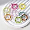 New Vintage Transparent Colorful Acrylic Resin Rings Korea Fashion Geometric Aesthetic Jewelry Ring For Women Trend Punk
