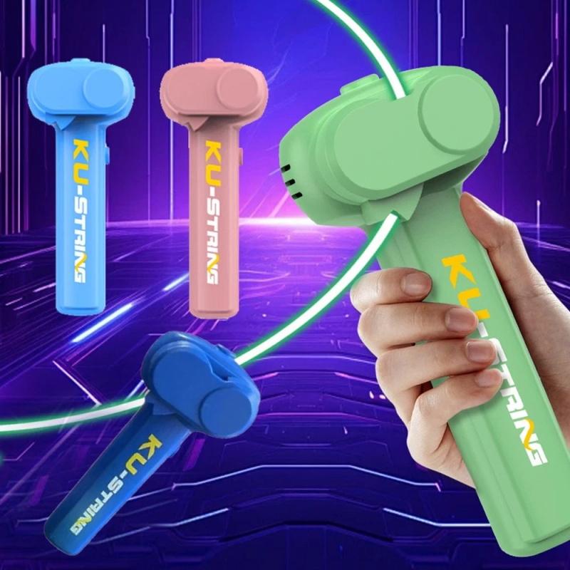 Elektrikli İpli Halat Fırlatıcı, Çocuklar İçin Kement İpli Atıcı, Halat Fırlatıcı Pervane, Çocuklar ve Yetişkinler İçin Oyuncak - Havalı Oyuncaklar - Rock it Kırmızı Fermuarlı İpli Oyuncak