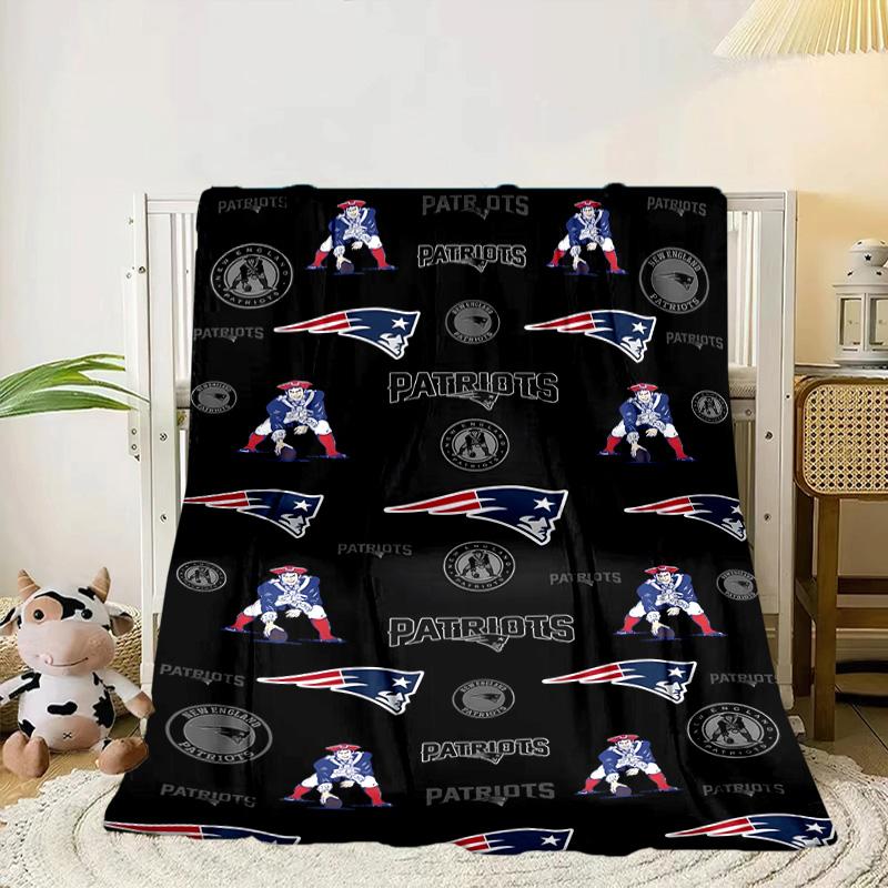 Patriots Team Spirit Portable Blanket/Soft Blanket Bedding Blanket Suitable for Travel Camping Living Rooms Offices Sofas Fan Gifts