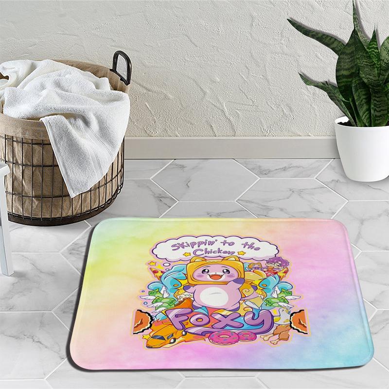 Lankybox Boxy Foxy Rocky Cartoon Teppich Schlafzimmer Dekoration Matte Anime Outdoor Teppich Rutschfester Teppich Geburtstagsgeschenk