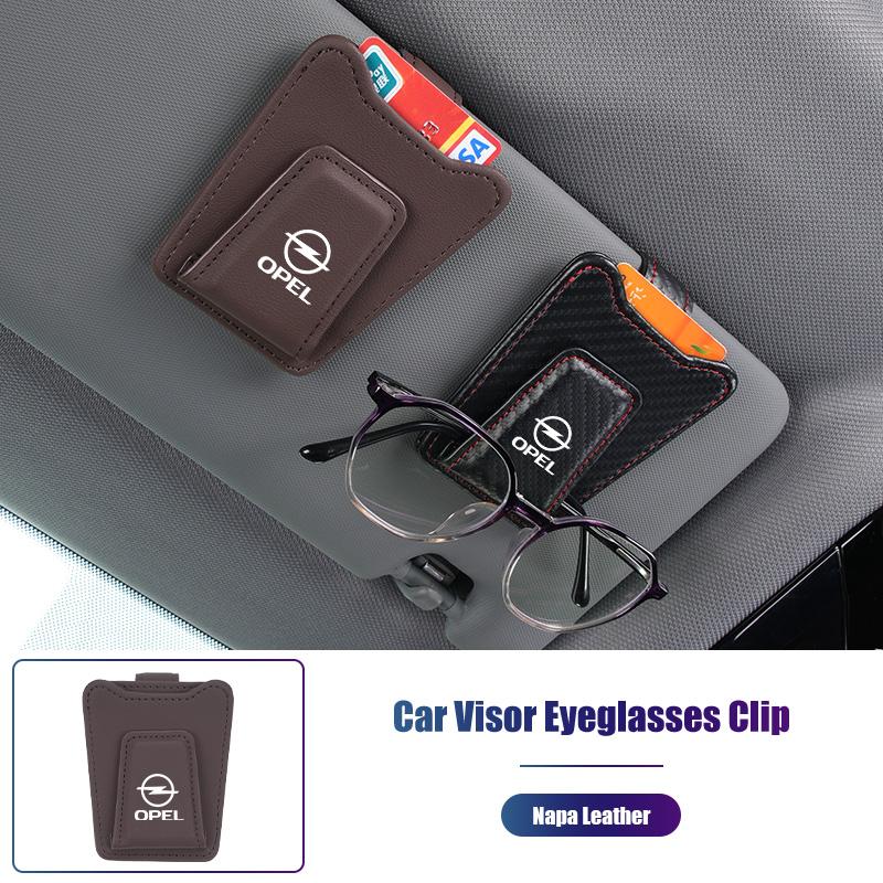 Car Sunglasses Clip Glasses Holder Card Ticket Interior Accessories For Opel Corsa D Astra Insignia Vectra Zafira Meriva Mokka DP2