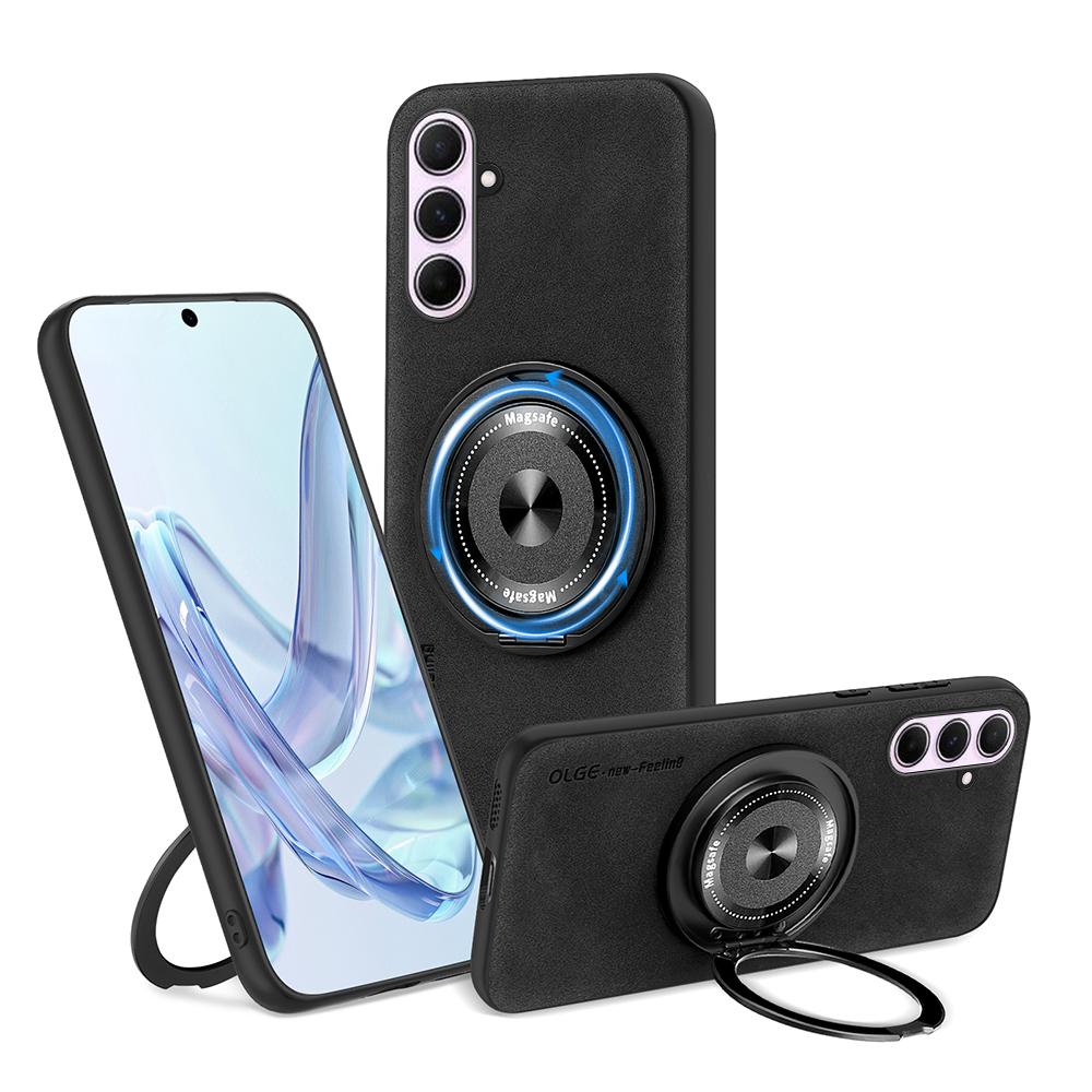 For Samsung Galaxy A51 A52 A53 A54 A55 A56 Sheepskin Swivel Bracket Magnetic Soft Edge Anti Drop Anti Fingerprint Phone Case