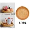 Rattan Round Serving Tray Food Serving Baskets Wicker Platter for Home