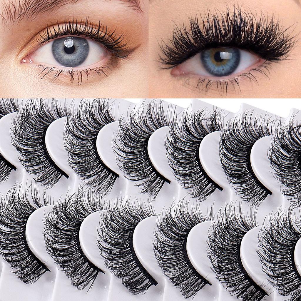 9 Pairs Of Imitation Mink Thick False Eyelashes Daily Natural Eyelashes Simulation Curled Eyelashes
