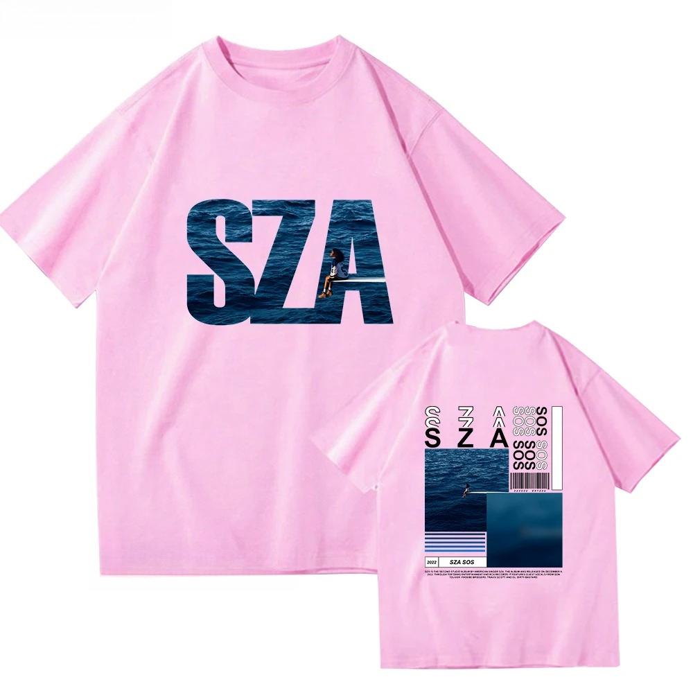 SZA SOS Tshirts Punk Hip Hop Anime Shirt Fashion Manga Tshirt pure Cotton Women Clothing Graphic Men Tees Comfortable Clothes