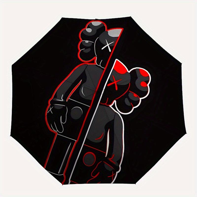 

KAWS Automatic Open/Close Cute Umbrella, Portable 3-Fold Compact Umbrella for Men & Women, Perfect Gift for Birthday, Christmas Ideal for Ev