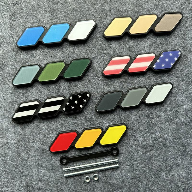 Tricolor Mesh Grille Badge for Toyota Tacoma, 4Runner, Tundra - Modified Car Sticker Badge
