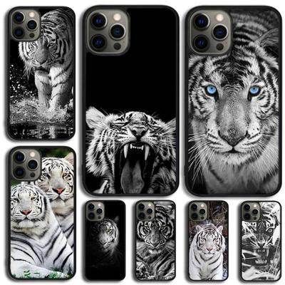 Animal White Tiger Pattern Phone Case Cover For iPhone 16 15 14 SE 2020 XR XS 11 12 13 Mini Pro MAX Plus