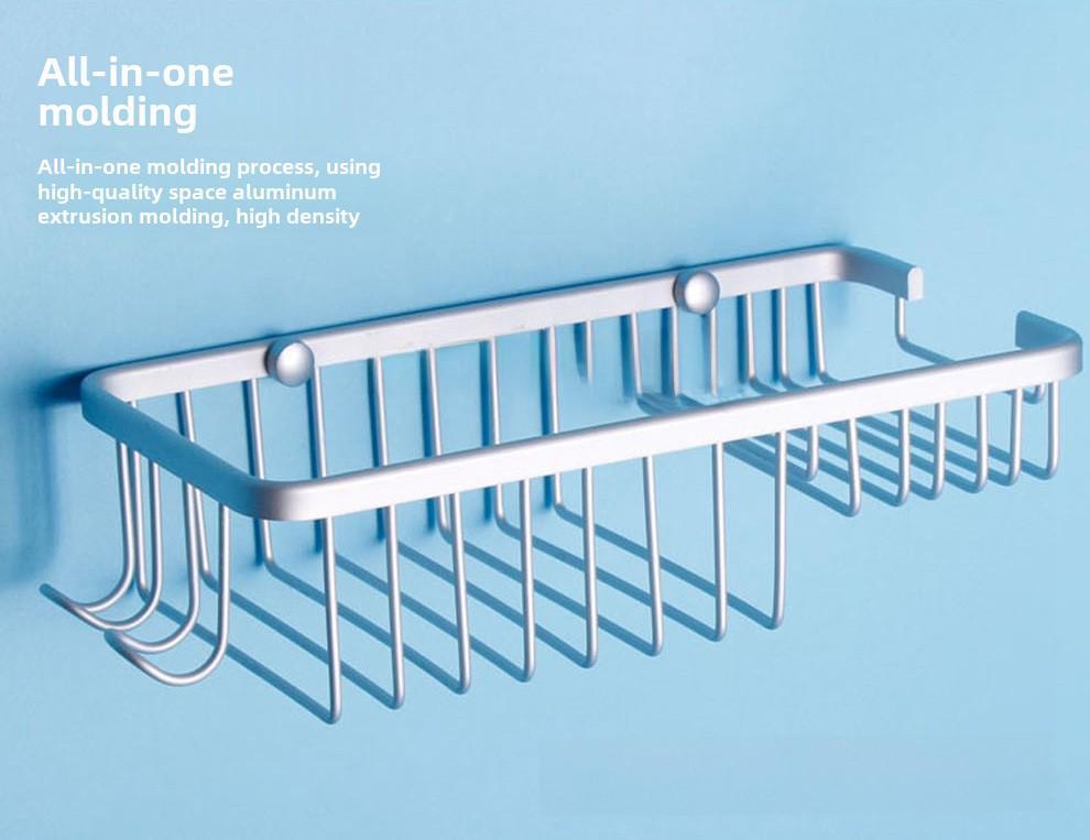 Sleek Aluminum Punch-Free Oval Soap Rack