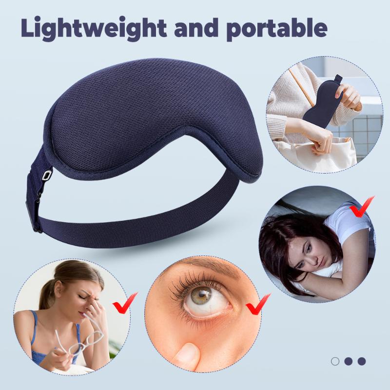 3-Level Compress And Massage Eye Mask Electric Heated Eye Massager For Relieve Eye Strain Dark Circle Sleeping Mask Eyeshade