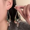 Moon Water Drop Fringed Earrings Fashion Retro Ethnic Style Earrings High Sense Bohemian Vacation Style Earrings Women