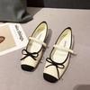 2025 Spring and Autumn New Flat-bottomed French Small Fragrant Mary Jane Single Shoes Women's Shoes Square Head Ballet Shoes