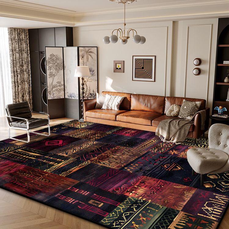 Boho Retro Carpet for Living Room Geometric Decoration Luxury Bedroom Bedside Rug 200x300 Foldable Non-slip Soft Mat Washable