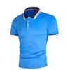 Male Business Casual Polo Shirt Summer Soft Breathable Short Sleeve Basic Tops Fashion Contrast Color Collor Design