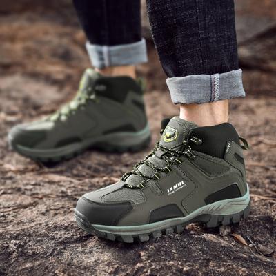 Automne et hiver grande taille chaussures de randonnée respirantes chaussures de randonnée pour hommes chaussures de voyage en plein air chaussures décontractées antidérapantes à semelles épaisses chaussures montantes pour hommes