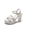 Sandals women's summer new high-heeled sandals one-word buckle fashion thick-heeled women's sandals