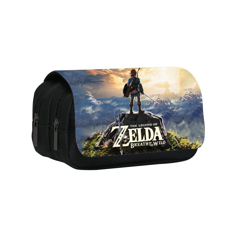 Zelda Legend Double-Layer Pencil Case: King's Tear Design for School Students