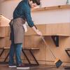 Stand Up Broom And Dustpan Folding Upright Broom And Dust Pan Household Cleaning Tool For Home Indoor And Outdoor Sweeping