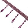 12M Curtain Beads Lace Tassel DIY Curtain Mantle Head Decor Accessories Imitation Pearl Beaded Fringe Lace Trim Upholstery