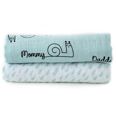 Milk&Moo Set of  2 Sangaloz Baby Muslin Swaddle Blanket, 100% Cotton, Ultra Soft