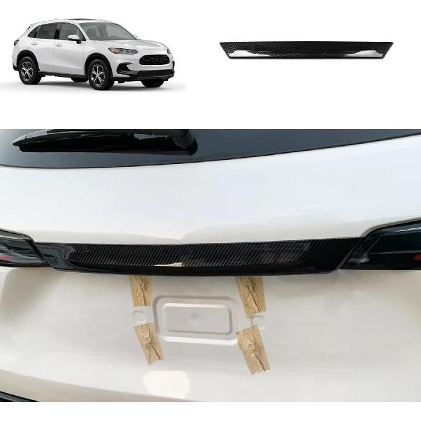 

Exterior Rear Trunk Lid Tailgate Upper Strip Cover Trim Compatible with Honda New HRV HR-V 2026 2025 2024 2023 Car Accessories ABS 1PCS(Glossy Black Carbon Fiber Style
