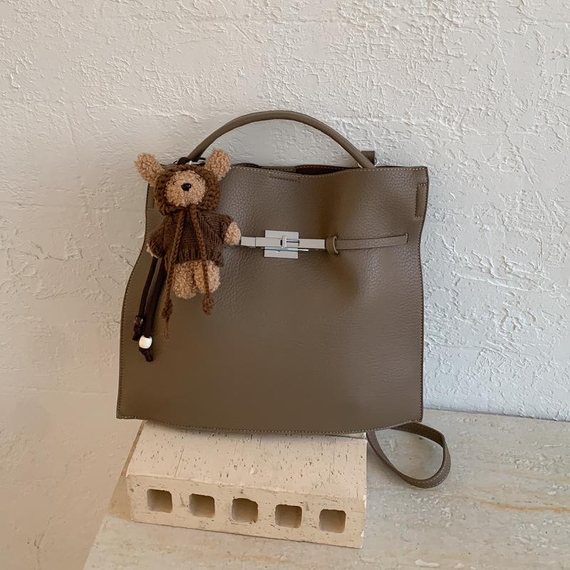 Work Bag with A Stylish Single Shoulder Strap and A Kelly-style Crossbody Bag