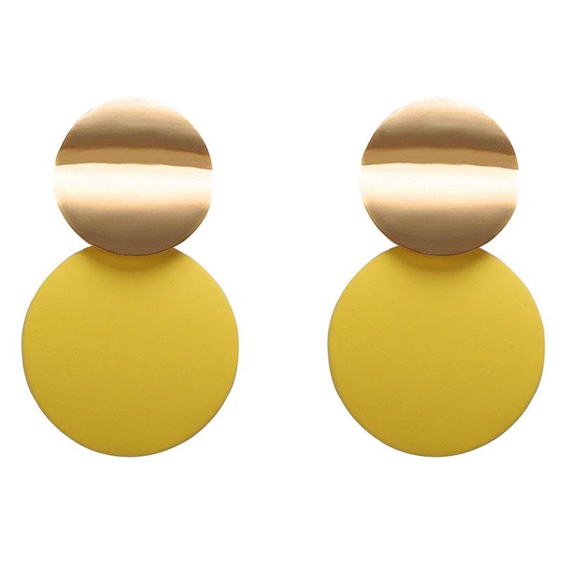 Big Statement Earrings Red Black White Gold Round Circle Oval Geometric Earrings for Women Punk Metal Earring Boho Jewelry 2020