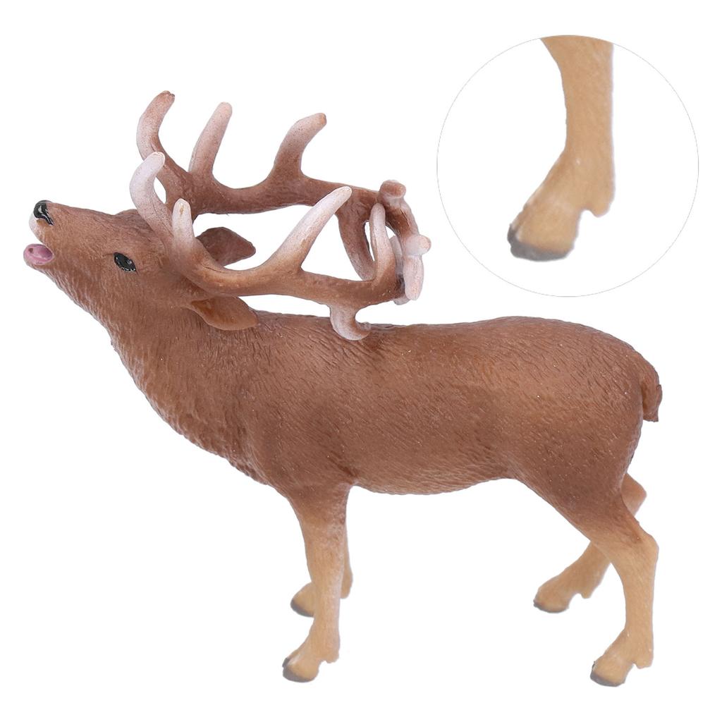 Lifelike Deer Figurine Toy Jungle Zoo Wild Deer Animal Toy Plastic Reindeer Playset Gift