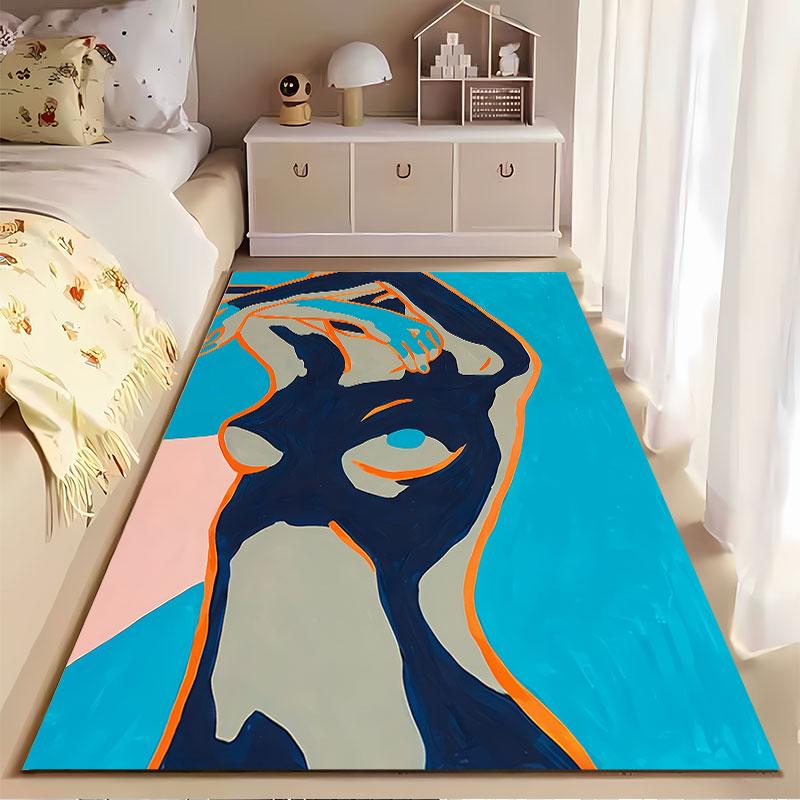 Abstract Human Silhouette Art suitable as a non-slip mat for the living room or bedroom sofa
