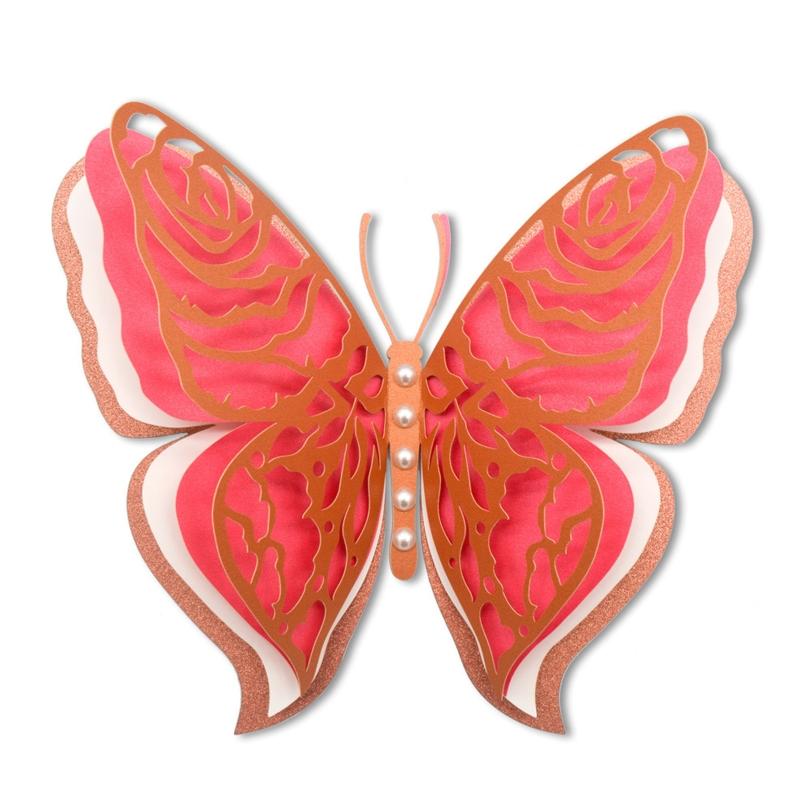 3D Wall Butterfly Sticker Bead Glitter Wallpaper Decal Insect Art Decal Stickers for Home Kids Nursery Classroom Wedding Gift