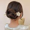 2026 Chinese Style White Flower Pearl Tassel Hair Sticks Hairpin Vintage Metal Hair Chopsticks Hanfu Hair Accessories