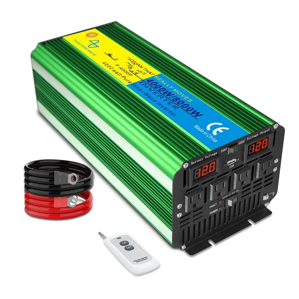 Portable Car Inverters Pure Sine Wave Converters 3000W To 8000W Peak Power Caravans Travel Inversor
