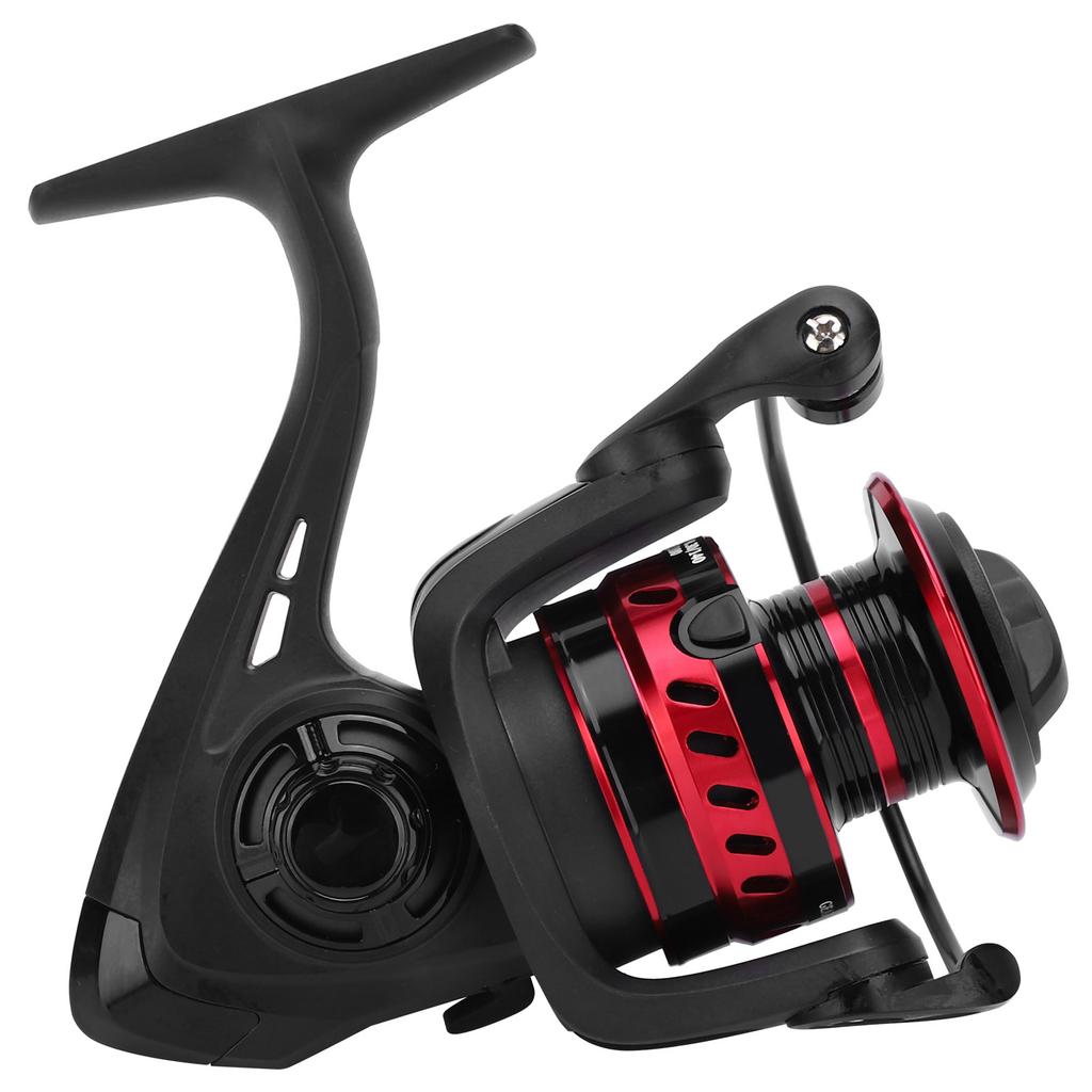 Portable Metal Sea Rod Spinning Fishing Line Reel Rocking Raft Fishing Accessoryred black