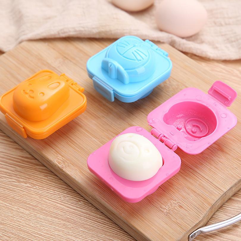 6/8ks Kreslený DIY Forma na vařená vejce Forma na rýžové koule Vytvářeč bento Nástroje na sushi Náhodná barva Kuchyňské doplňky Kuchyňské pomůcky