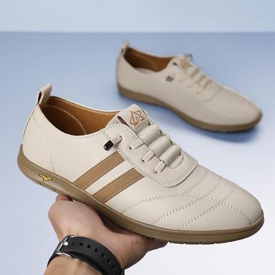 Mode Nouvelle Mode Fait Main Cuir Chaussures Décontractées Loisirs Marche Homme Baskets Extérieur Homme Tenis Masculino Chaussures de Skateboard Baskets