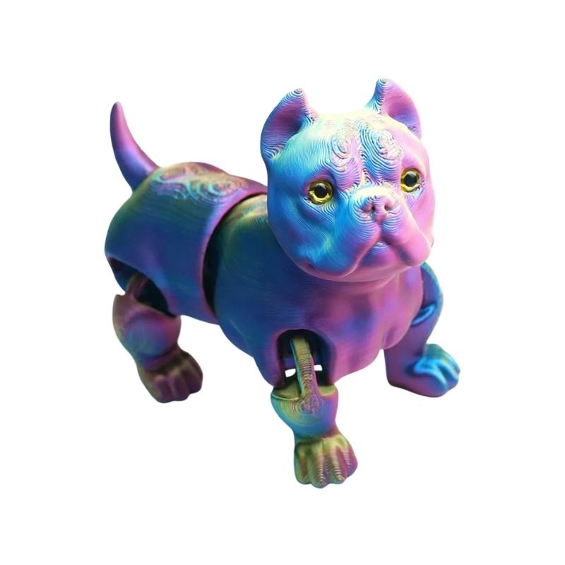 Kolorowe Zwierzątka Rękodzieło Zabawka dla Dzieci Piesek Drukowany 3D Dla Psa Ulga w Stresie Wspieranie Pielęgnacji Jamy Ustnej i Rozrywka