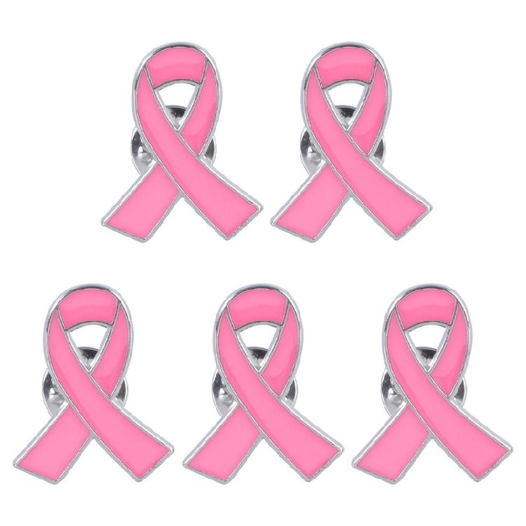 Breast Cancers Awareness Pin Alloy Material Corsage Pin Ribbon Enamel Pins