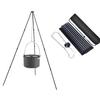 Sitengle Tripod Campfire Tripod Camping [4-Section] Dutch Oven Stand 15kg Load Capacity Height Adjustable Storage Bag Included Campfire Hanger Outdoor