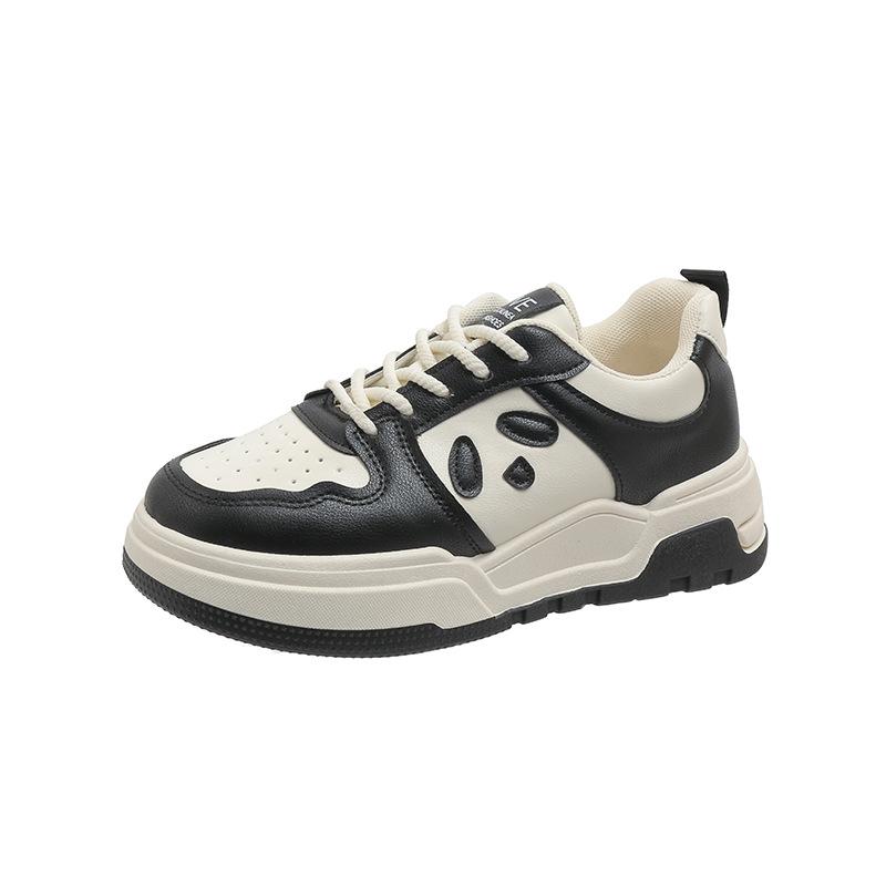 

Platform white shoes women s new black and white panda shoes Korean version Internet celebrity fashion Internet celebrity versatile casual sports sh 40 чорний
