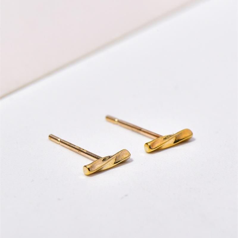 

Серьги-гвоздики из стерлингового серебра 925 пробы с волнистой формой, женские, простые, универсальные, с перекручиванием, глянцевые, с надписью, антиаллергенные 925