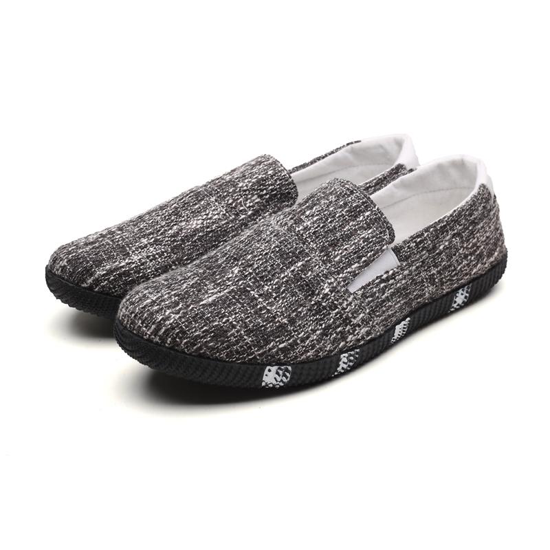 

Fashion Men s Board Shoes Summer New Luxury Canvas Breathable Soft Sole Hiking Casual Fashion Trend Linen Lazy Fashion Brand Shoes 39 чорний