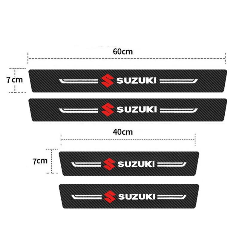 Car Door Sill Protector Decals Threshold Sticker Strip for Suzuki Samurai Grand Vitara Jimny SX4 S Cross Alto Swift Sport Ignis