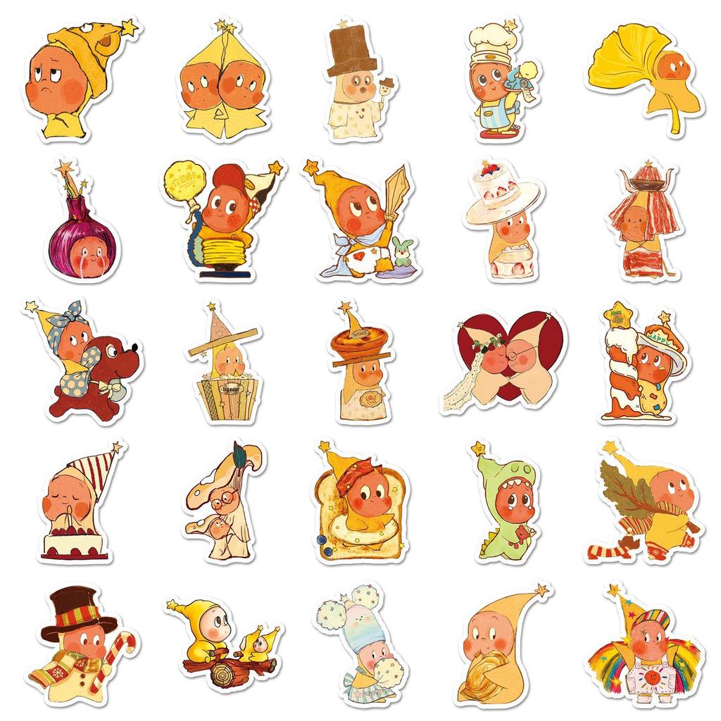 Twinkle Star Man Stickers: 50 Sheets of Cute Cartoon Stickers for Journals and Blind Box Collectibles