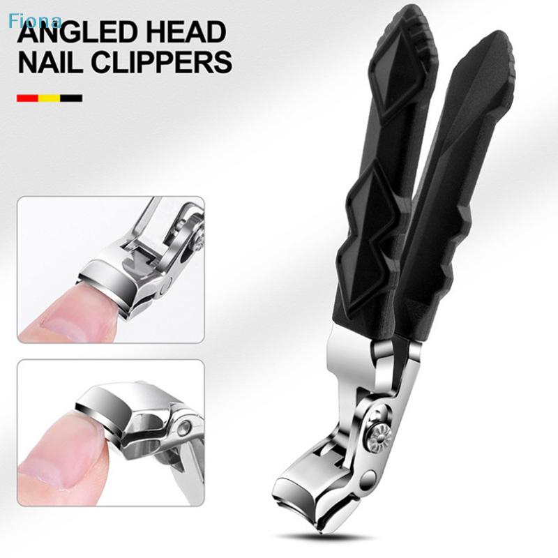 Nagelknipser mit abgewinkeltem Kopf für Senioren Ergonomischer Zehennagelknipser für dicke Nägel Nagelschneider Trimmer Professionelles Maniküre-Werkzeug