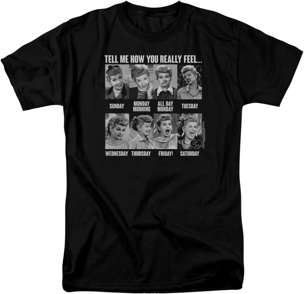 I Love Lucy 8 Days A Week Unisex Adult T Shirt for Men and Women