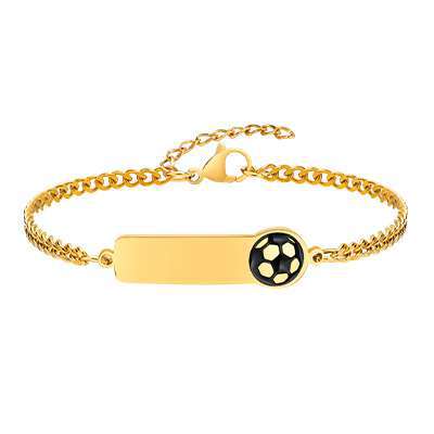 A Variety Of Fashionable And Personalized Women'S Children'S Cute Elements Epoxy Stainless Steel Gold Bracelet Length 12-17Cm