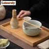 Kreatives Sternenhimmel-Punkt-Teeservice Komplettes Set Japanisches Matcha-Schneebesen-Set Kit Teepinselständer Teebestellungswerkzeuge Küchenbedarf