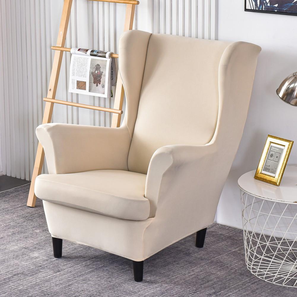 Chair Cushion Cover Waterproof Wing Chair Cover Stretch Armchair Covers Europe Removable Relax Sofa Slipcovers