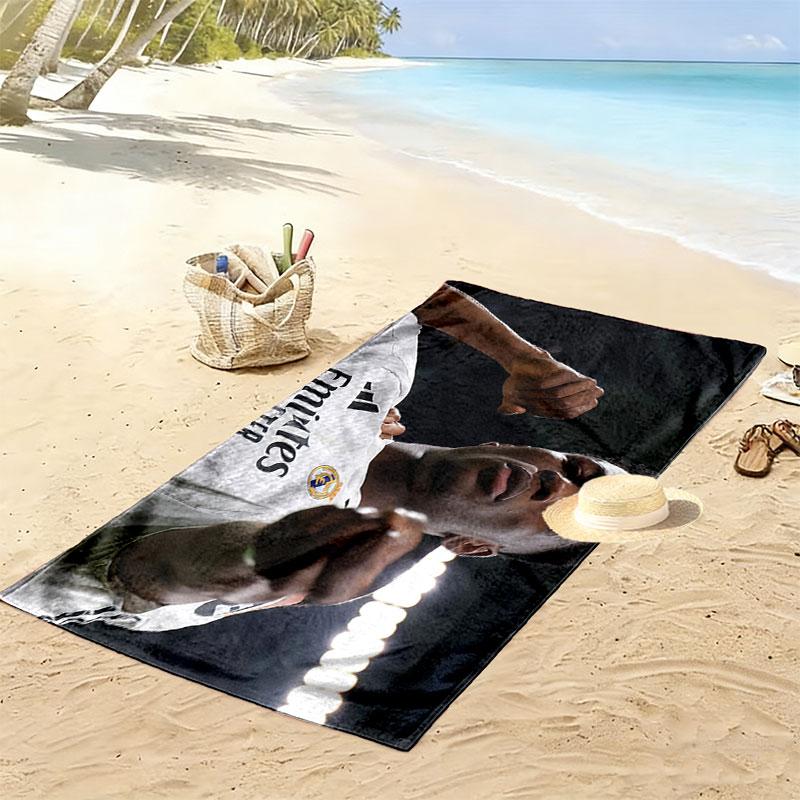 Aurelien Tchouameni Print Beach Towel, Large Soft Quick Dry Towel for Beach Camping Swimming