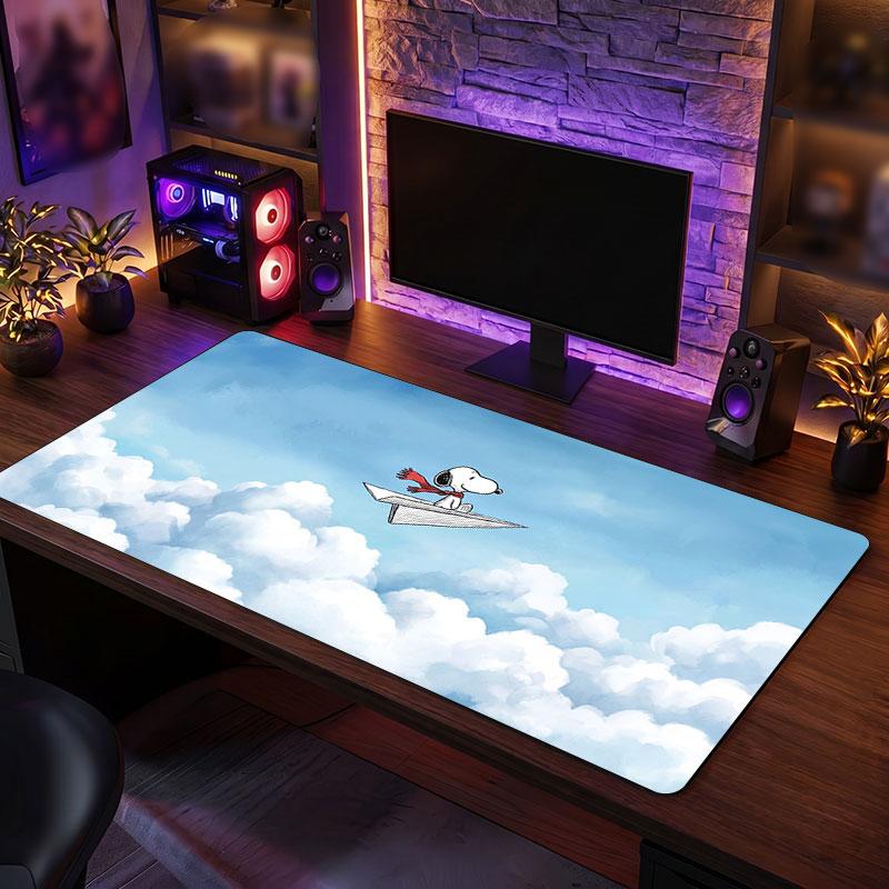 Big Mouse PadSnoopy Peanuts Extended Soft Desk Mat Gaming Office Computer Table Decor Mat